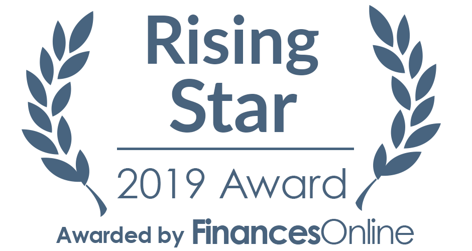 Rising Star award by FinancesOnline